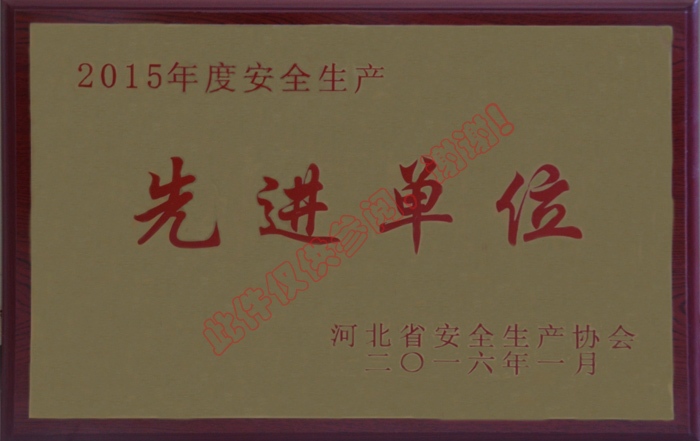 2015年度安全生產(chǎn)先進單位